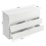 Artiss 6 Chest of Drawers Lowboy White