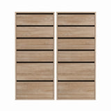 Artiss 2x Chest of 6 Drawers Dresser Tallboy Pine