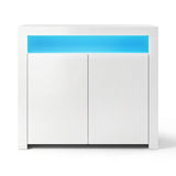 Artiss 2x Buffet Sideboard Cabinet LED Cupboard High-Gloss Storage Pantry ARNO