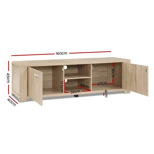 Artiss TV Cabinet Entertainment Unit 160cm Pine Maxi