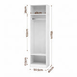 Artiss 2X Wardrobe Clothes Closet Storage Organiser Shelf White