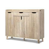 Artiss Shoe Rack Cabinet 26 Pairs Adjustable Pine Cissy