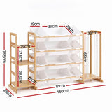 Keezi 3-in-1 Kids Toy Storage Organiser with 12 Bins, Shelves & Animal Storage