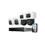 eufy S4 NVR POE 24/7 Security System - 2 x PTZ + 2 x Turret Cameras