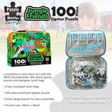 PUZZLE MASTER 100 Piece Lunch Box Puzzle Jungle Friends AR Edition