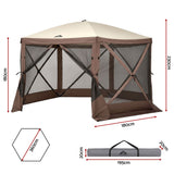 Instahut Gazebo Pop Up Tent 3.6x3.6m Outdoor Marquee Camping Screen w/Curtain Net