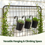 Green Fingers Mobile Raised Garden Bed with Trellis & Shelves Dark Grey