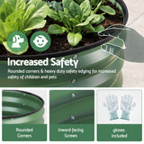 Green Fingers Round Raised Garden Bed 2 Pack Galvanised Planter Box Rust Resistant 60x60x30cm Green