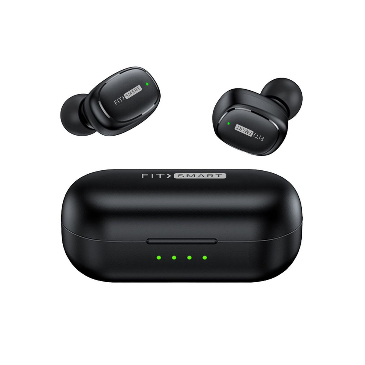 FITSMART IN EAR BLACK BUDS WITH CHARGING CASE