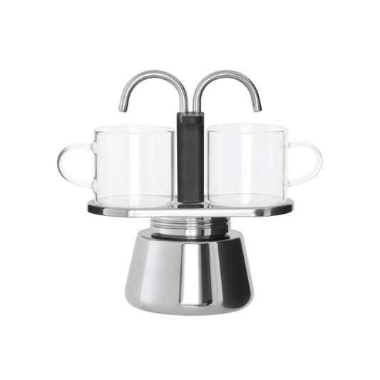 LEAF & BEAN PIAZZA MINI STOVETOP ESPRESSO MAKER 2 CUPS