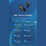 FITSMART IN EAR BLACK BUDS WITH CHARGING CASE