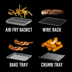 KITCHEN COUTURE 10L COMPACT AIR FRYER STAINLESS STEEL