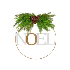 SANTAS HELPER NOEL 50CM CHRISTMAS WREATH
