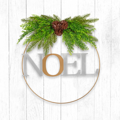 SANTAS HELPER NOEL 50CM CHRISTMAS WREATH