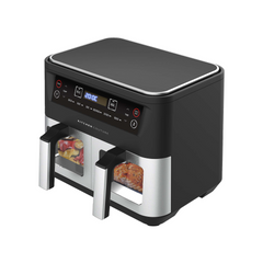 KITCHEN COUTURE 10L DUAL VIEW AIR FRYER STAINLESS STEEL