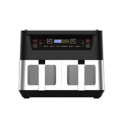 KITCHEN COUTURE 10L DUAL VIEW AIR FRYER STAINLESS STEEL