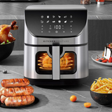 KITCHEN COUTURE 8L CLEAR VIEW AIR FRYER STAINLESS STEEL