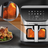 KITCHEN COUTURE 8L CLEAR VIEW AIR FRYER STAINLESS STEEL