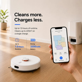 MyGenie Turbo Clean Self Empty Robotic Vacuum Cleaner - White