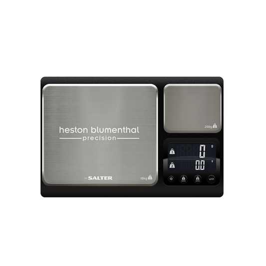 HESTON BLUMENTHAL BY SALTER PRECISION DUAL PLATFORM DIGITAL KITCHEN SCALES 10KG