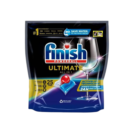 FINISH POWERBALL DISHWASHING TABLETS ULTIMATE ALL IN 1 PK25