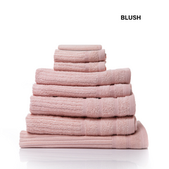 ROYAL COMFORT EDEN EGYPTIAN COTTON 600 GSM 8 PIECE TOWEL PACK BLUSH