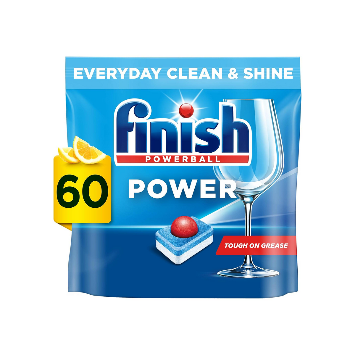 FINISH DISHWASHER TABLETS POWERBALL POWER ALL IN 1 LEMON PK60