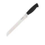 Stanley Rogers slanted oval knife block set 6 piece with acacia wood top and matte black body