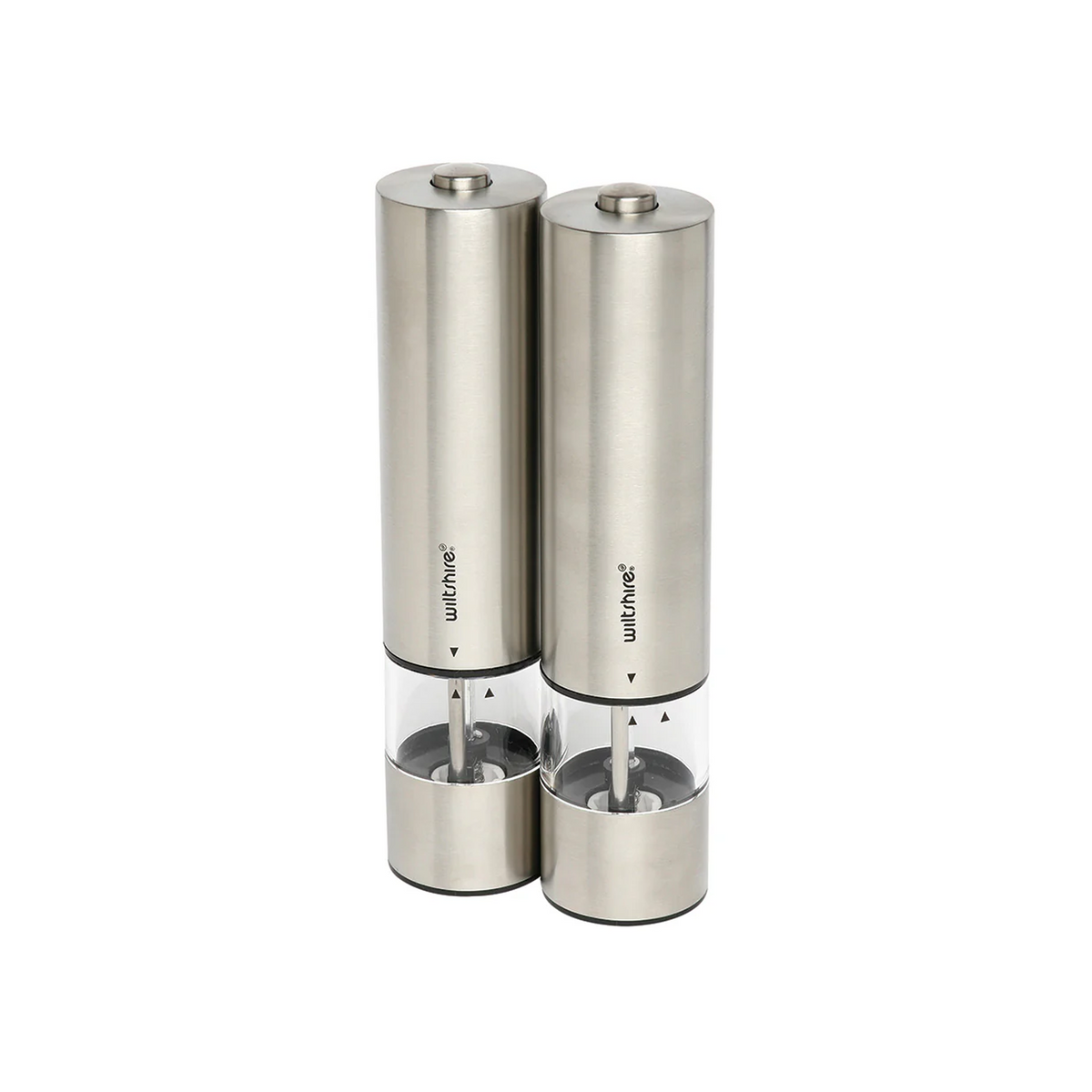 WILTSHIRE ELECTRIC STAINLESS STEEL MILL SET 22CM  2 PIECES
