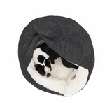 CHARLIE'S Snookie Hooded Calming Dog Bed Charcoal