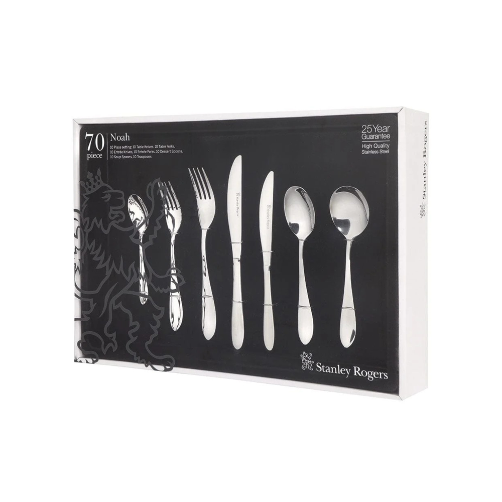 Stanley Rogers Noah 70Pc Premium Stainless Steel Cutlery Set - 10 person setting