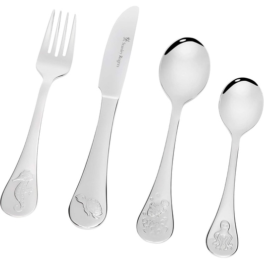 STANLEY ROGERS CHILDRENS CUTLERY SEA ANIMALS 4PC SET
