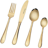 STANLEY ROGERS ALBANY GOLD TITANIUM COATED 16PC CUTLERY SET