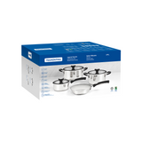 TRAMONTINA  SOLAR 4PC TRI PLY STAINLESS STEEL COOKWARE SET