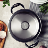 TRAMONTINA  SOLAR 4PC TRI PLY STAINLESS STEEL COOKWARE SET
