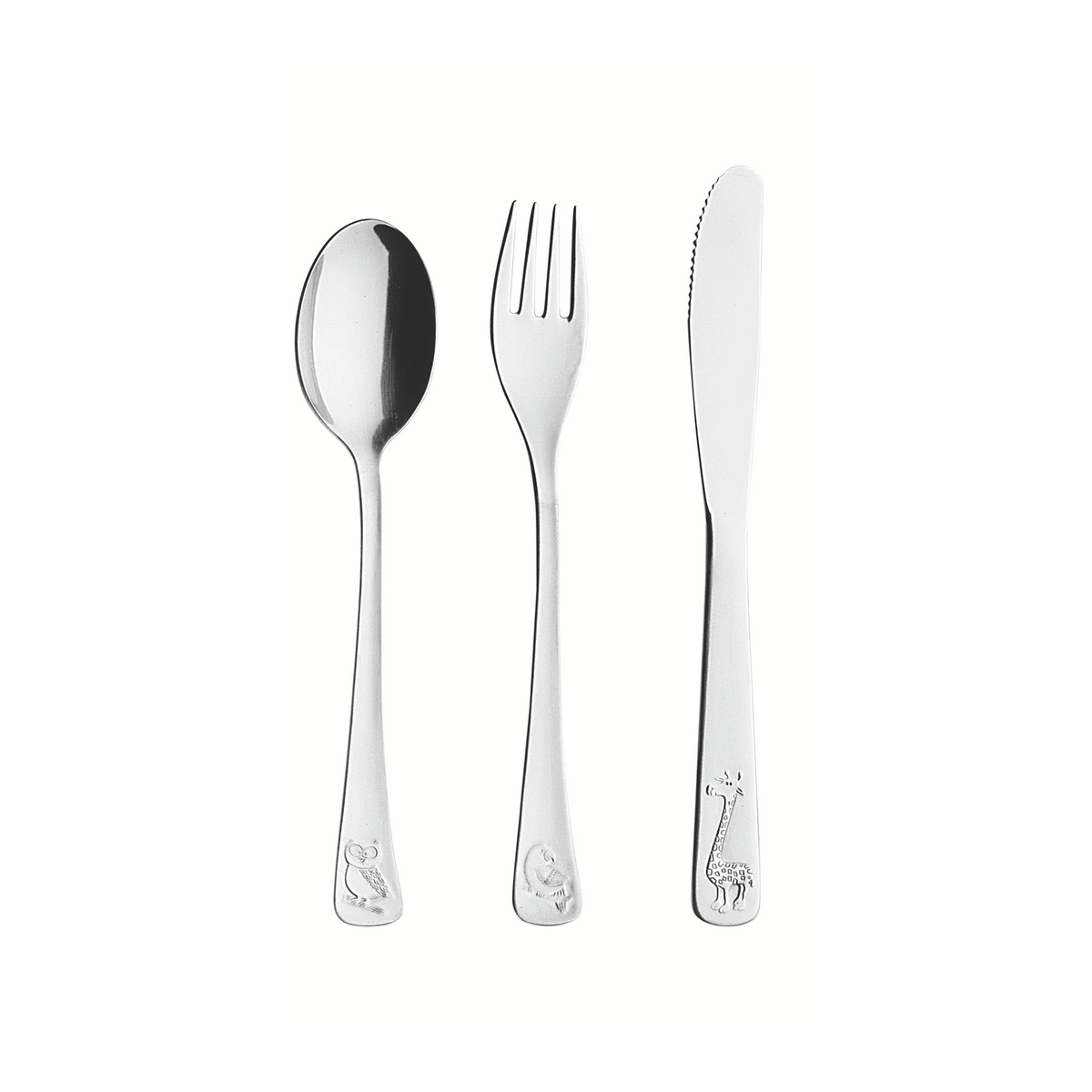 TRAMONTINA  3PC BABY FRIENDS STAINLESS STEEL SET