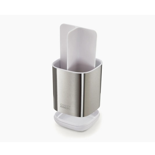 JOSEPH JOSEPH EasyStore Steel Toothbrush Caddy - White