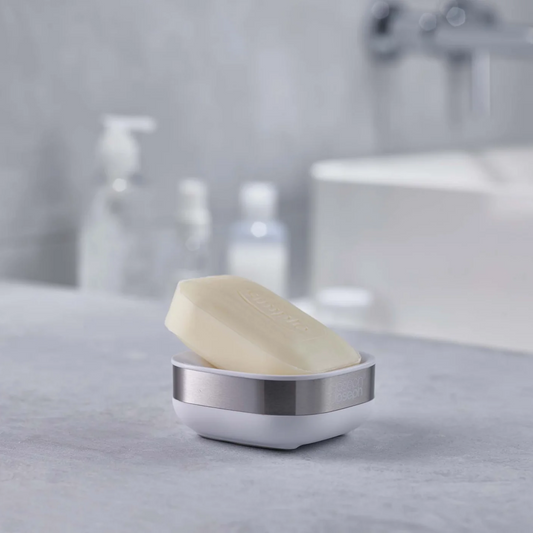 JOSEPH JOSEPH Slim Steel Soap Dish - White