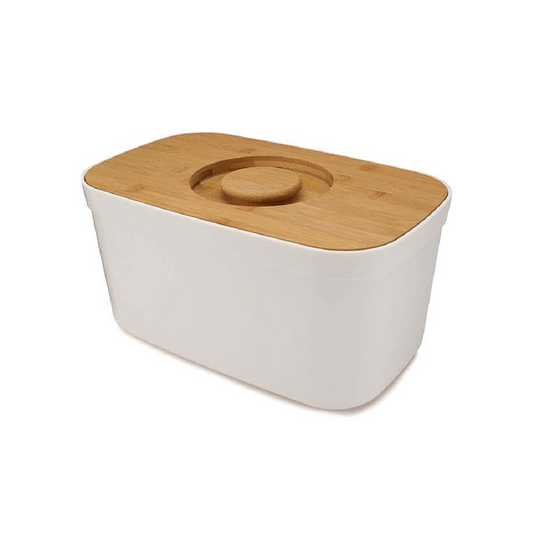 JOSEPH JOSEPH Bread Bin with Cutting Board Lid - White