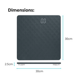 Salter Splash Anti-slip Silicone Bathroom Scale 180kg Grey