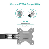 ACTIVIVA Heavy Duty Dual Monitor Screen Gas Spring Monitor Arm
