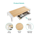 ACTIVIVA Ergolife Monitor Stand Riser with Storage Drawer