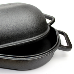 CLASSICA PRE-SEASONED CAST IRON BREAD BAKING PAN - SIZE: 39 X 26CM