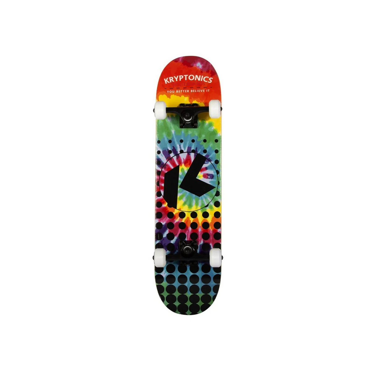Bravo Sports Kryptonics KR31 Star Series Skateboard - Rainbow Dot