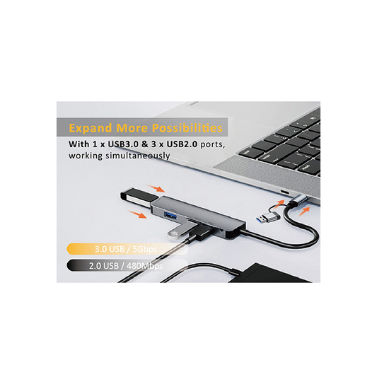 SANSAI 4 PORTS USB HUB