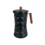 COFFEE CULTURE DIAMOND MOKA POT 6 CUP MATTE BLACK