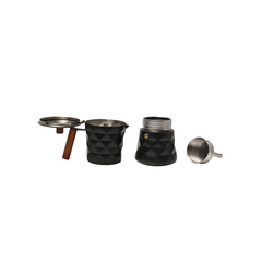 COFFEE CULTURE DIAMOND MOKA POT 6 CUP MATTE BLACK
