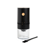 COFFEE CULTURE USB RECHARGEABLE COFFEE GRINDER WITH BLUE LIGHT WOOD BUTTON