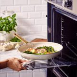 GREENPAN PADOVA CERAMIC 2PC OPEN FRYPAN SET 26/30CM CREAM WHITE