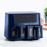 GREENPAN BISTRO AIRFRYER 4L + 4L DUAL BASKETS OXFORD BLUE